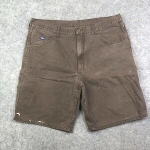 Big Smith Canvas Shorts Size 42 Mens Brown Heavy Duty Utility Carpenter Workwear